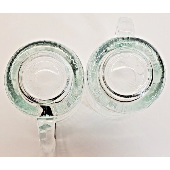 Arcoroc Canterbury Clear Crocus Embossed Vintage Mug Coffee Tea 10 oz set of 2 - Picture 9 of 10